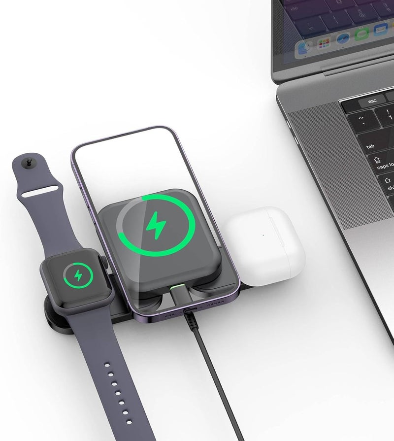 fonefunshop budi 3 in 1 Magnetic Foldable Wireless Charger - Image 4