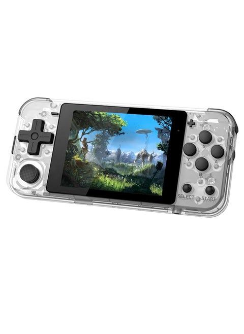 POWKIDDY Q90 Portable Game Console, Open Source Linux System, Vibration Motor, 1100 Games, Compatible with Various Simulators  64G (White)