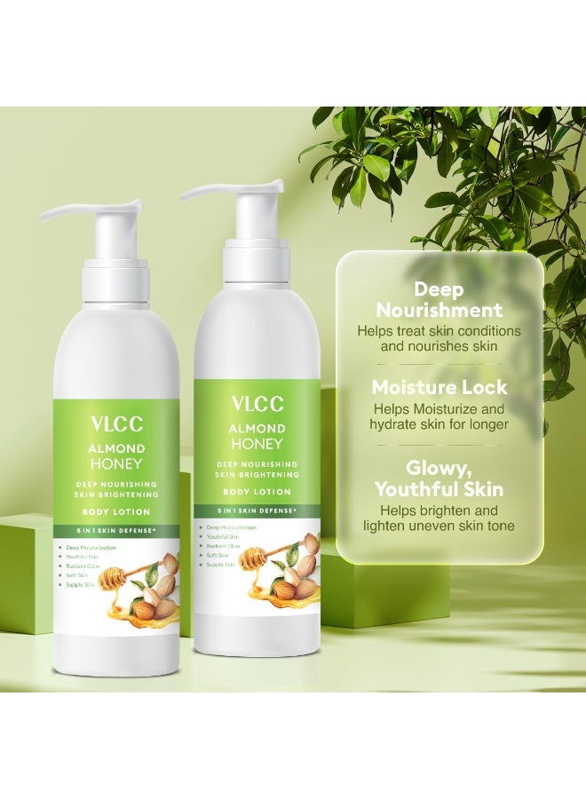 فى ال سي سي لوشن الجسم لتغذية عميقة وتفتيح البشرة باللوز والعسل من في إل سي سي - 350 مل + 350 مل | اشتري واحدة واحصل على واحدة | تغذية عميقة، بشرة متوهجة وشابة | مع زيت اللوز والعسل وزبدة الكاكاو والصبار. - Image 5
