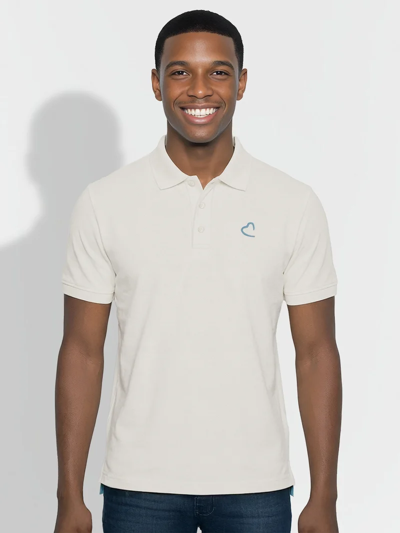 Being Human Men Brand Logo Polo Collar T-shirt