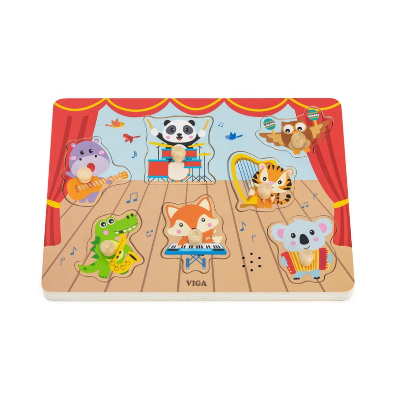 Viga 44760 Musical Concert Animals Sound Puzzle