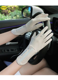 RTYY Women's gloves, driving gloves, non-slip sun protection summer UV protection long gloves  - Image 2