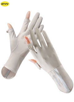 RTYY Women's gloves, driving gloves, non-slip sun protection summer UV protection long gloves  - Image 1