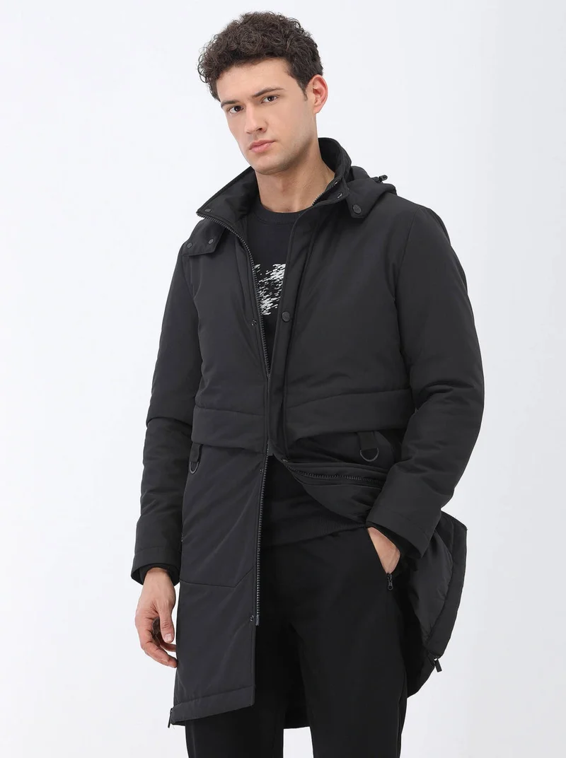 Kip Black Woven Coat