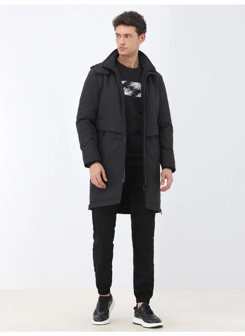 Kip Black Woven Coat