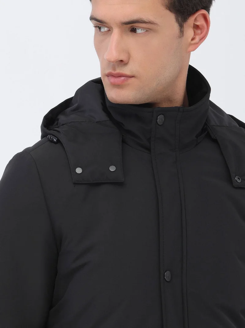 Kip Black Woven Coat