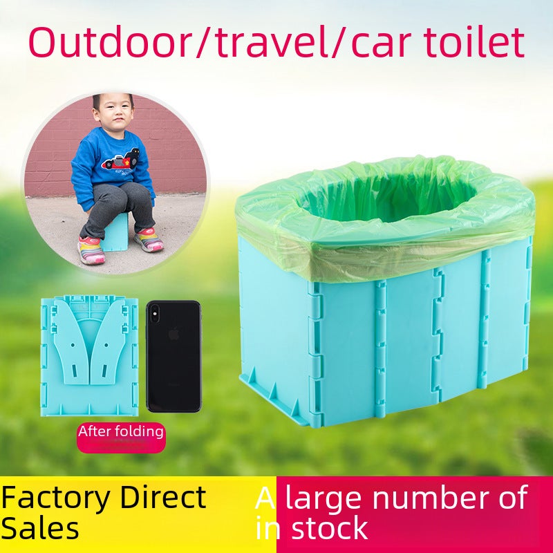 CPC certification baby folding toilet car children's toilet portable urinal baby toilet children's toilet(Blue) - Image 2