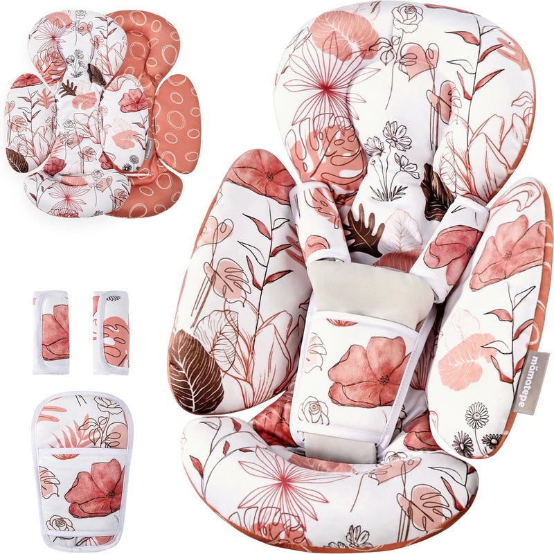 mamatepe Infant Insert Compatible with 4moms Mamaroo & Graco Swing and Infant Car Seat, Stroller, Other Baby Swing, Rocker, Bouncer, Bassinet Newborn Insert Head & Body Support Cushion, Reversible Design - Image 1