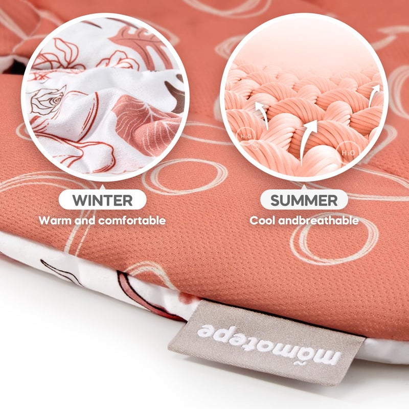 mamatepe Infant Insert Compatible with 4moms Mamaroo & Graco Swing and Infant Car Seat, Stroller, Other Baby Swing, Rocker, Bouncer, Bassinet Newborn Insert Head & Body Support Cushion, Reversible Design - Image 4