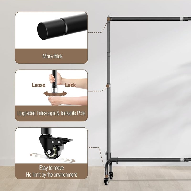 EMART Backdrop Stand with Wheels,10x7.5ft Metal Frame Banner Stand - Image 3