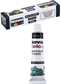 Südor Black Contour Paint 25 ml 1 Piece Glass Stained Glass Paint Contour Black Stained Glass Work  - Image 1