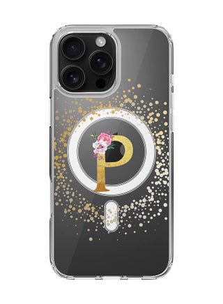 Custom Monogram Floral - P  (Clear )