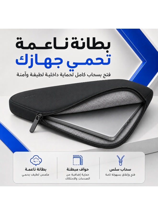 QIYUE Laptop Sleeve 13/13.3/14 Inch with Power Bag, Slim Protective Case Compatible with Apple MacBook Air 13, MacBook Pro 13/14, Huawei MateBook 13/14/D14/D15, Lenovo IdeaPad 14, ThinkPad 14, ThinkBook 14, HP Pavilion 14, HP Envy 14, Dell XPS 13, Inspiron 14, Simple Bag for Men & Women - Image 4