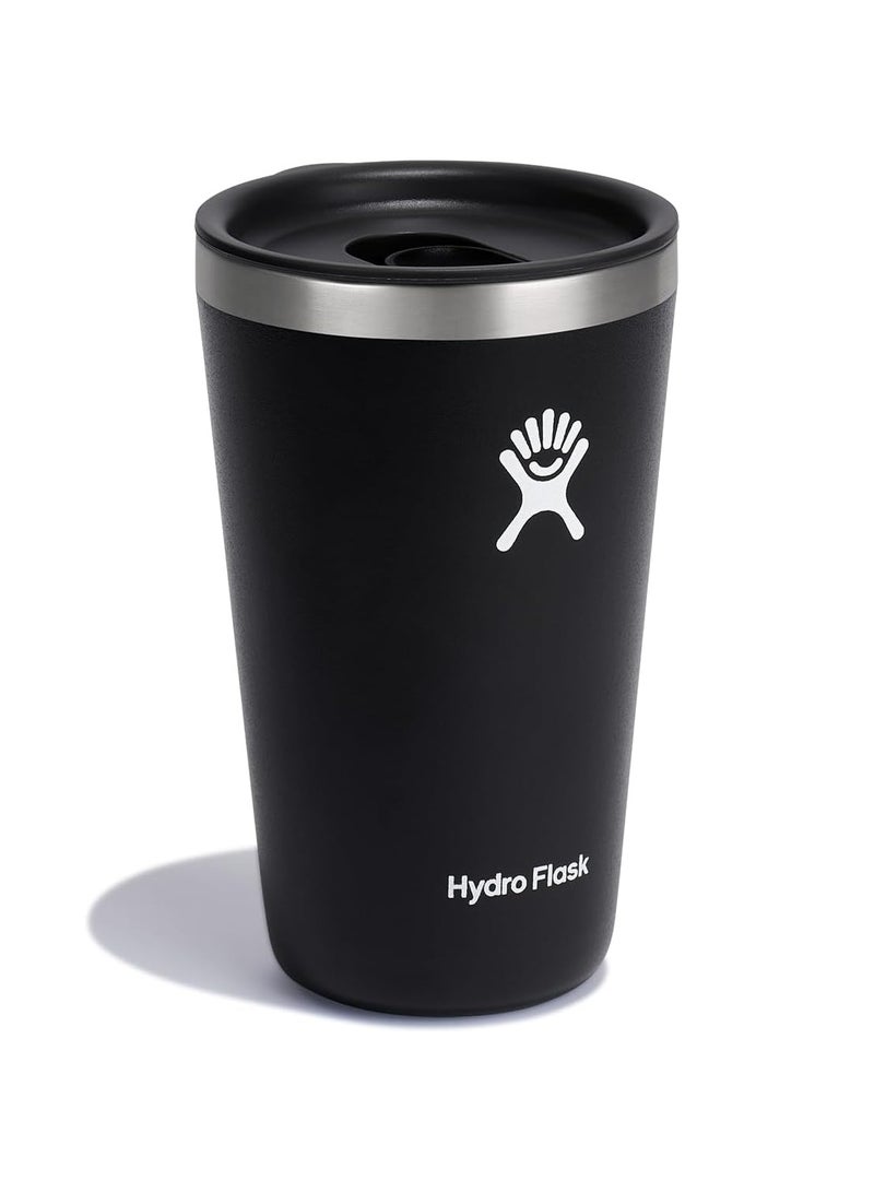 Hydro Flask هيدرو فلاسک 470 مل كوب شامل - أسود - Image 2