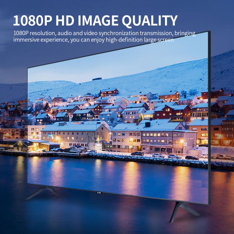 Mini Hd to Hd Cable: 1080P Resolution, Plug And Play, Portable Short-Line Design - Stable Signal Transmission, Gold-Plated Interface For Home Entertainment, Office Presentation - Image 2