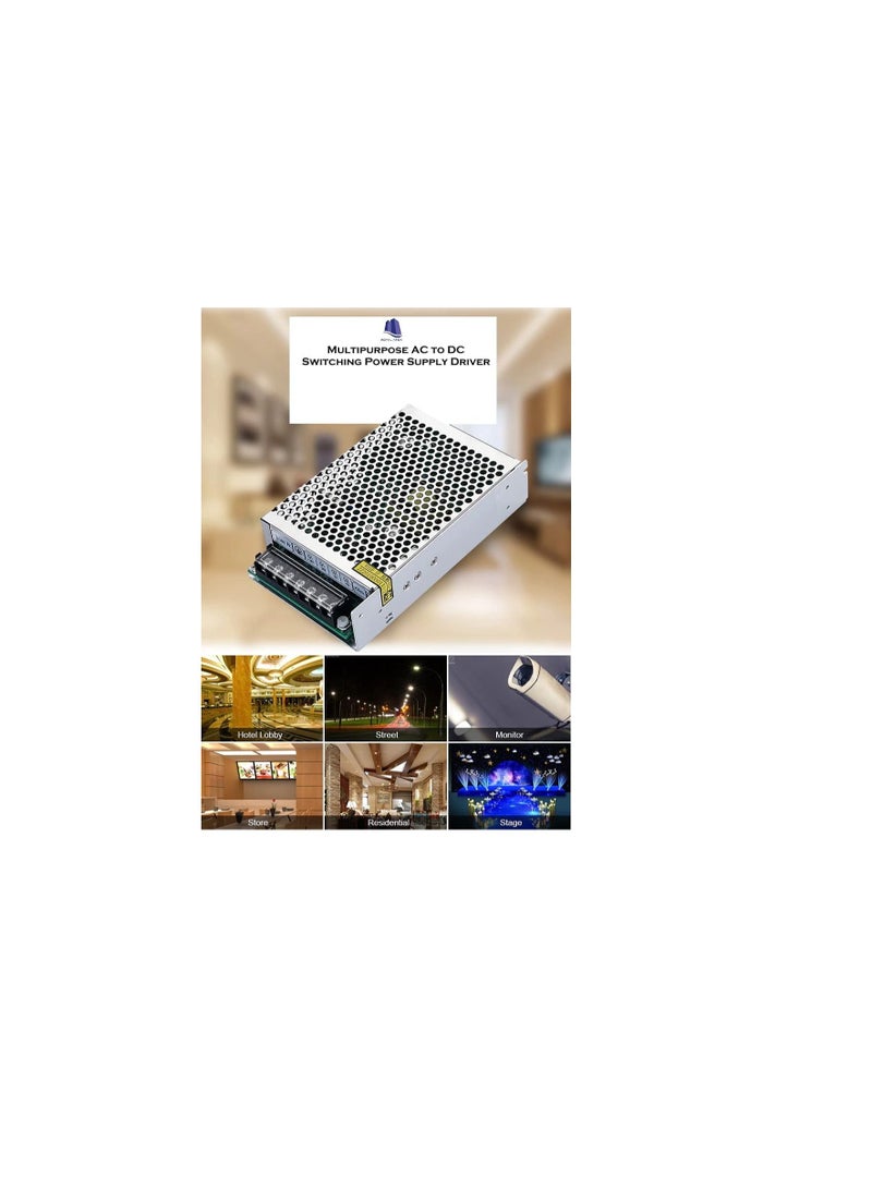 Multipurpose AC to DC Switching Power Supply Driver, LED Driver Transformers/Camera Power Supply/LED Strip Switch Driver (24V, 5A)  - Image 2