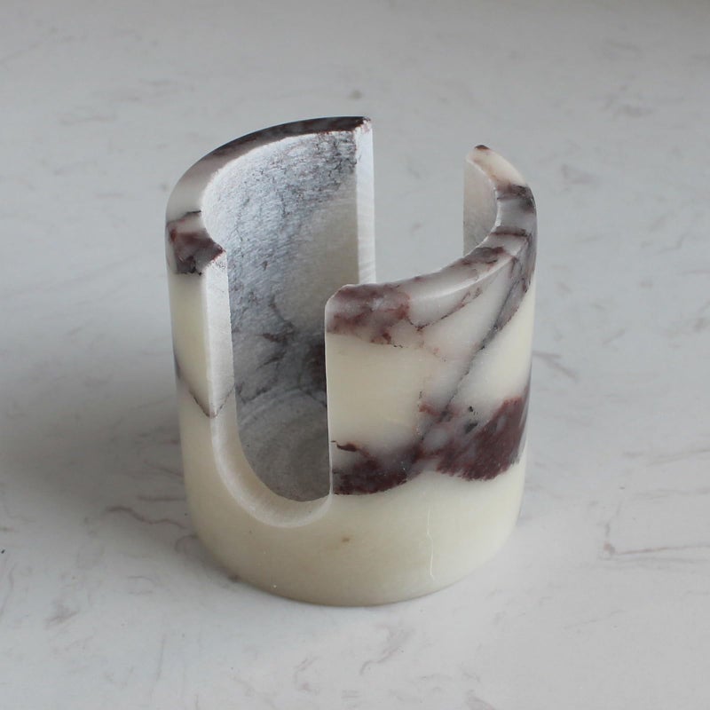 Natust Natural Travertine Marble Sponge Holder for Kitchen Sink, Drying Rack, Compact Sink Caddy Organizer - Calacatta Viola Marble - Image 3