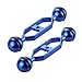 LetonPower Blue 5" Double Ball Aluminum Alloy Extension Arm, 1" Ball Head Connector Underwater Arm for Strobe/Video - Image 2