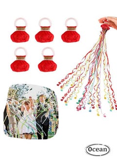 5 Pcs Colorful Hand Throw Confetti Poppers (Multi-Color), Easy To Clean, Can Create A Romantic And Happy Atmosphere, Suitable For Wedding Birthday Party Celebrations