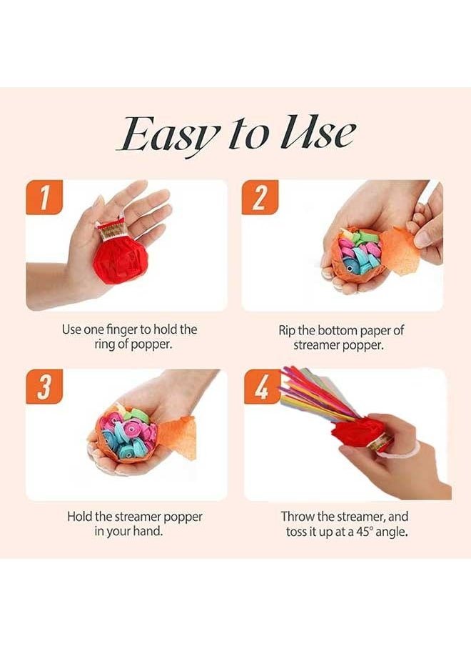 Ocean - 5 Pcs Colorful Hand Throw Confetti Poppers (Multi-Color), Easy To Clean, Can Create A Romantic And Happy Atmosphere, Suitable For Wedding Birthday Party Celebrations - Image 1