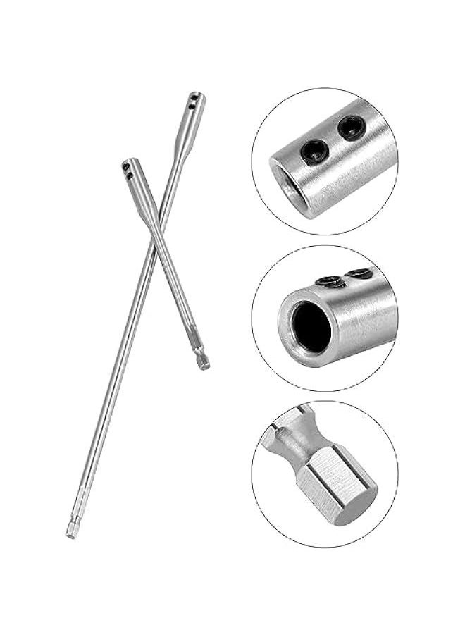 Arabest 8 Pcs 1/4 Extension Bit Set, 6 & 12 Inch Wood Spade Bit Set, High Carbon Steel Drill Bit Holder With Wrench Keys, for Electric Tool Accessories  - Image 3
