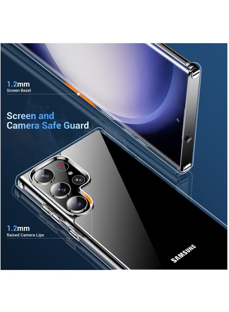 TIGER Samsung Galaxy S23 Ultra Case Crystal Clear Anti Yellowing Military Grade Drop Proof Slim Fit Soft TPU Protective Cover - Image 2