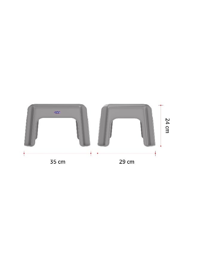 Cosmoplast - Plastic Step Stool (Grey) - Image 1