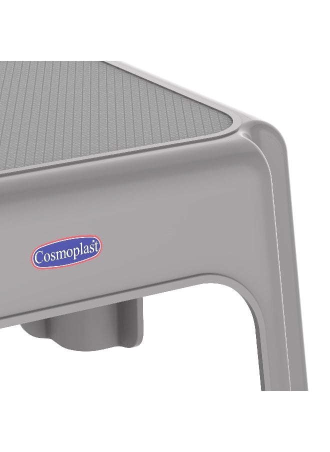 Cosmoplast - Plastic Step Stool (Grey) - Image 1