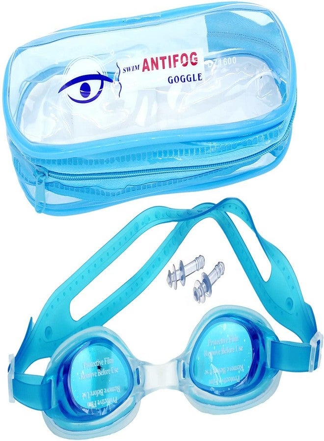 VENOM Anti Fog Swimming Goggle for Adults & Kids | with Free Case & Adjustable Straps (Frame Color : Blue) (Model : 1331) (Case : Pouch) - Image 1