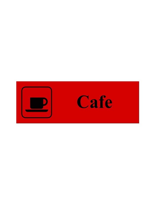999STORE متجر 999Store، لوازم مكتبية، ملصق مقهى، لافتة، لوحة إعلانية حمراء (30 × 13 سم) - Image 1