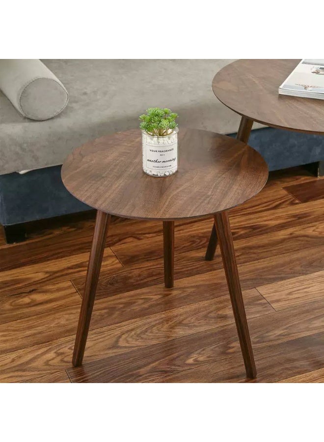 طقم ترابيزات جانبية 3 قطع  تصميم شيك وعملي ويوفر مساحة ينفع صالون، ريسبشن أو جنب الكنبة خشب تقيل وثابت وشكل عصري - Image 2