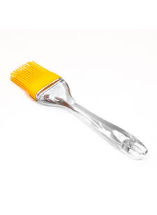 فرشاة دهن السيليكون الصفراء بمقبض أكريليك شفاف مثالية للخبز والشواء والطهي - Image 5