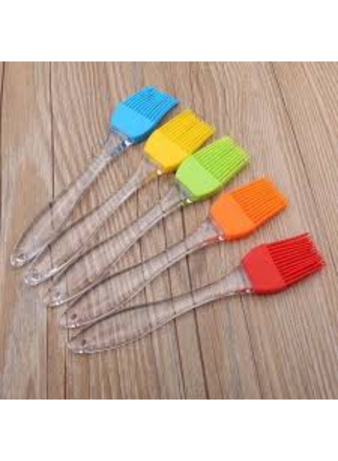 فرشاة دهن السيليكون الصفراء بمقبض أكريليك شفاف مثالية للخبز والشواء والطهي - Image 2