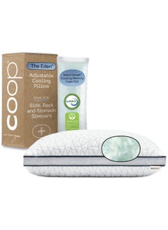 Coop Home Goods Eden Pillow King Size Bed Pillow For Sleeping Medium Soft Memory Foam Pillows Cooling Gel Back Stomach And Side Sleeper Pillow Certipur Us Greenguard Gold  - Image 1