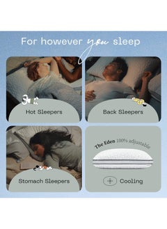 Coop Home Goods Eden Pillow King Size Bed Pillow For Sleeping Medium Soft Memory Foam Pillows Cooling Gel Back Stomach And Side Sleeper Pillow Certipur Us Greenguard Gold  - Image 3