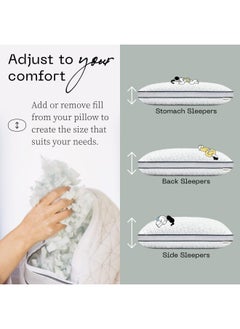 Coop Home Goods Eden Pillow King Size Bed Pillow For Sleeping Medium Soft Memory Foam Pillows Cooling Gel Back Stomach And Side Sleeper Pillow Certipur Us Greenguard Gold  - Image 4