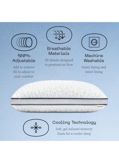 Coop Home Goods Eden Pillow King Size Bed Pillow For Sleeping Medium Soft Memory Foam Pillows Cooling Gel Back Stomach And Side Sleeper Pillow Certipur Us Greenguard Gold  - Image 5