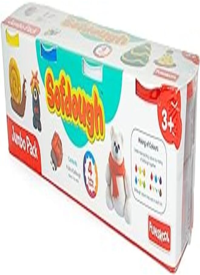 Funskool Nilco 9300200 Modeling Soft Dough Set Contains 4 Different Colours In Small Boxes For Kids With Endless Hours Of Entertainment - Multi Colour 