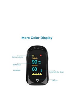 YUNSYE YUNSYE OLED Finger Pulse Oximeter, O2 Meter, black  - Image 4