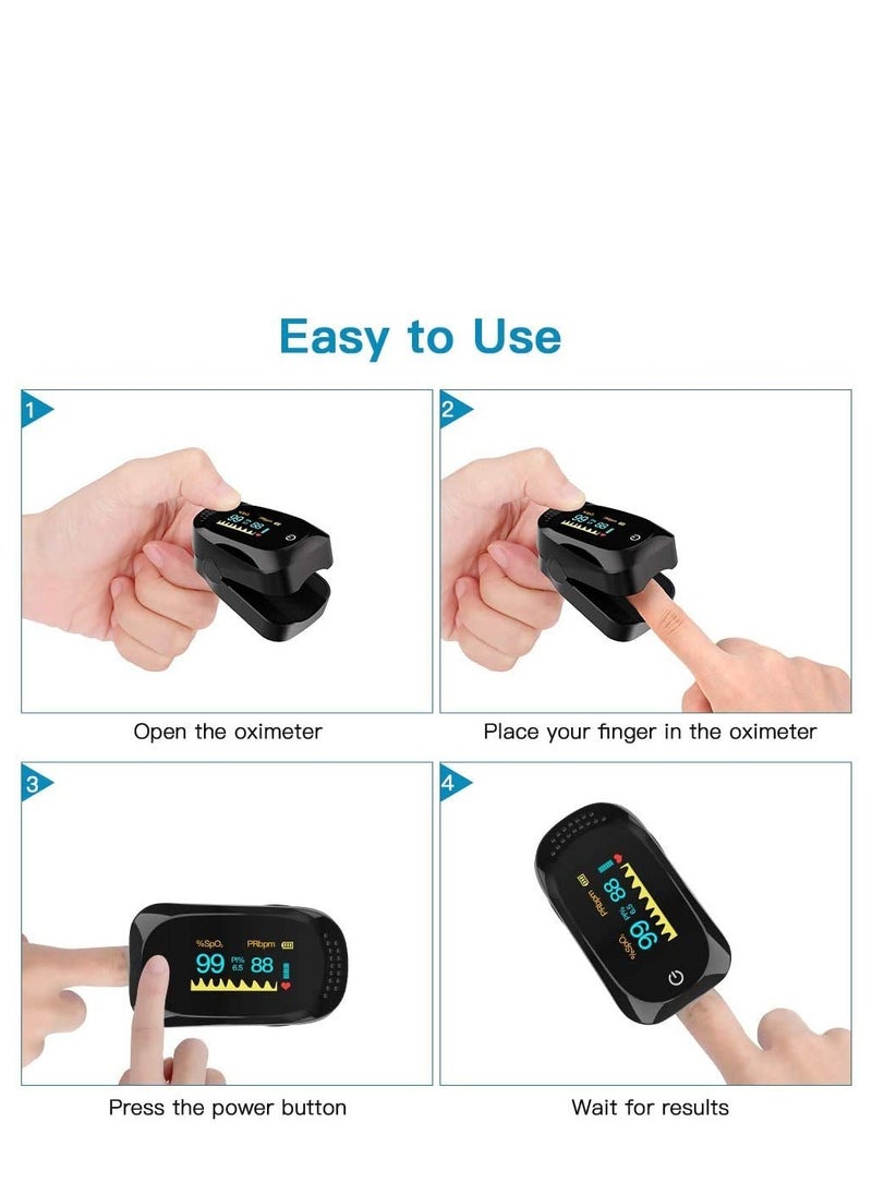 YUNSYE - YUNSYE OLED Finger Pulse Oximeter, O2 Meter, black - Image 1