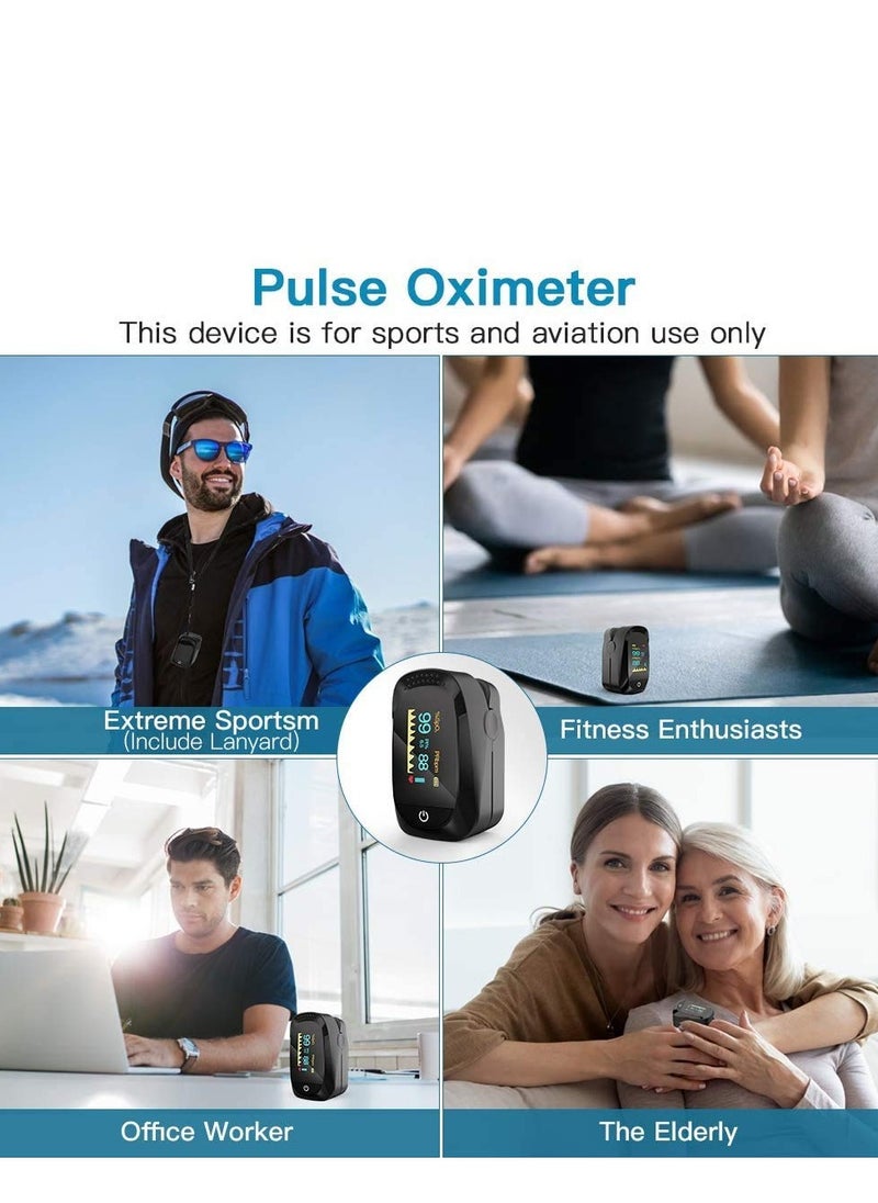 YUNSYE - YUNSYE OLED Finger Pulse Oximeter, O2 Meter, black - Image 1