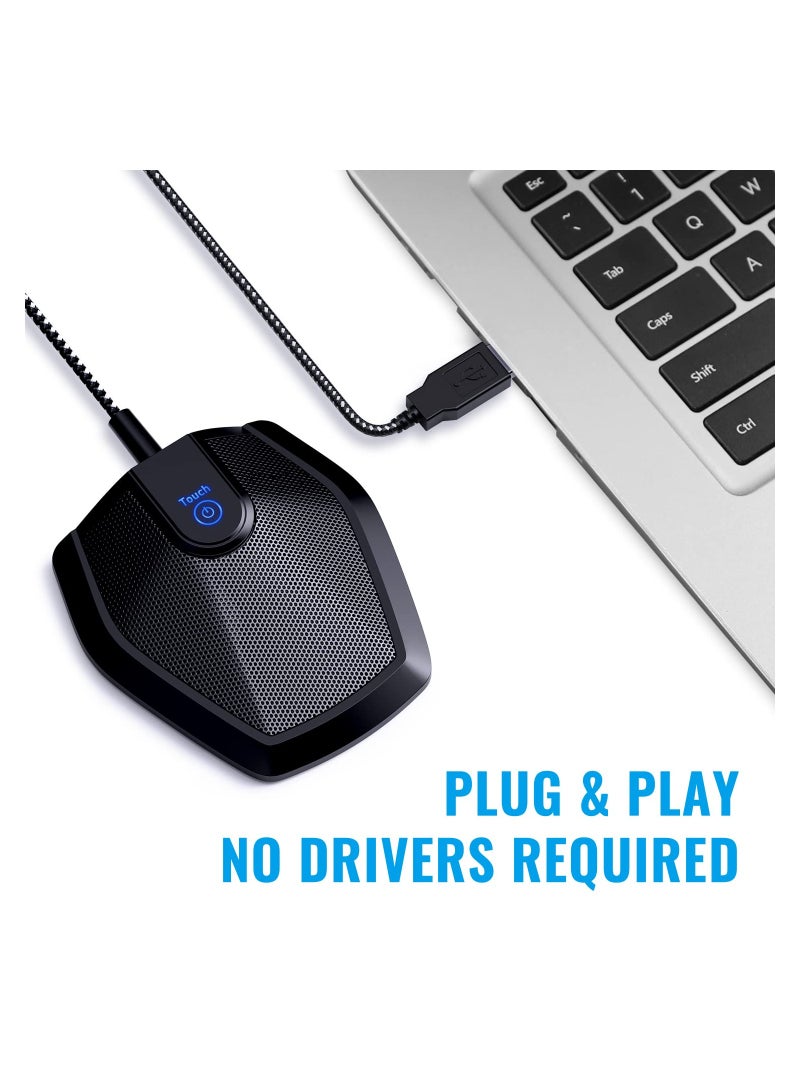 Omnidirectional USB Microphone for PC, Enhanced Voice Pickup for Video Conferencing, Recording, Skype, Online Classes, and Court Reporting - Plug & Play, Compatible with Mac and Windows. - Image 1