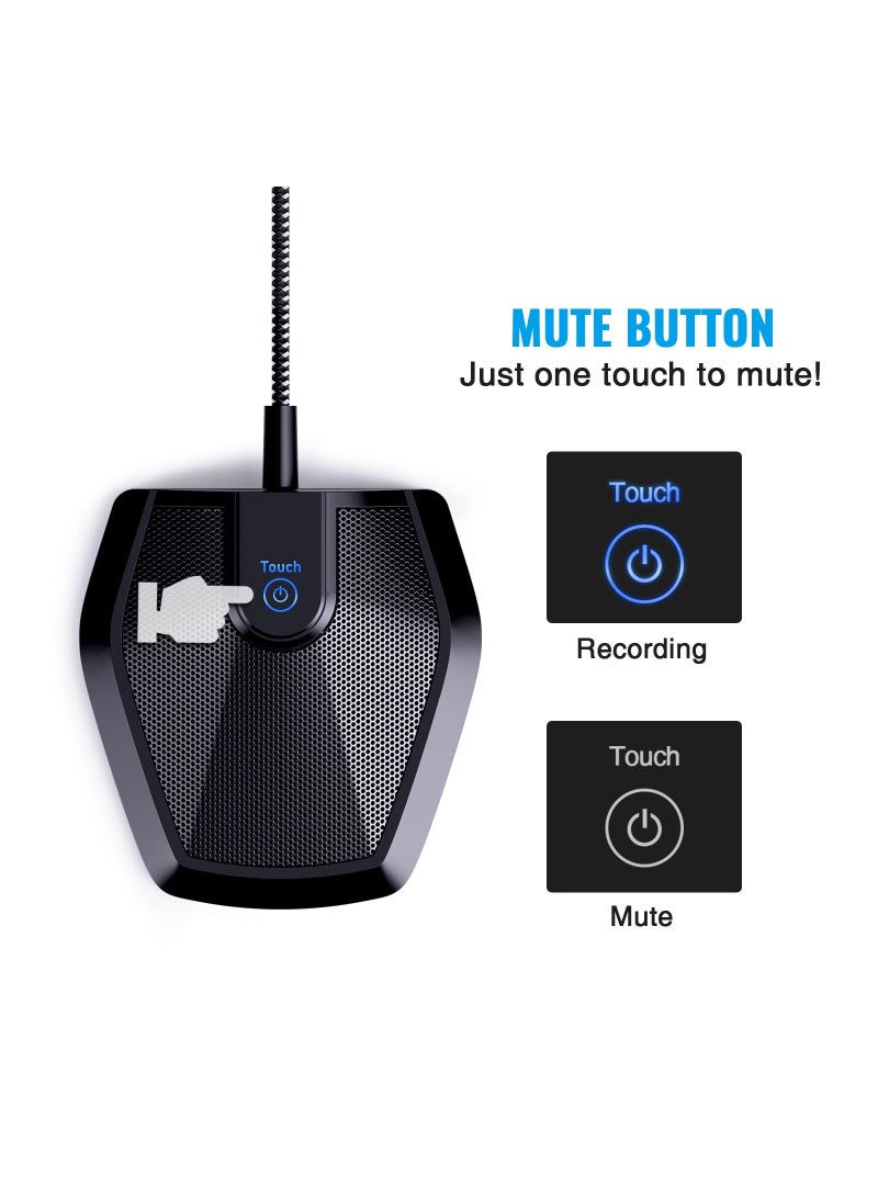 Omnidirectional USB Microphone for PC, Enhanced Voice Pickup for Video Conferencing, Recording, Skype, Online Classes, and Court Reporting - Plug & Play, Compatible with Mac and Windows. - Image 2
