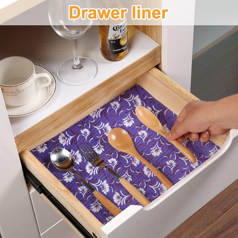 Vocal Store Anti-Slip Kitchen Cabinet Drawer Shelf Mat Liner Sheets Textured Multipurpose 5 Meter Roll, Purple - CDOJ9-P09-5M - Image 5