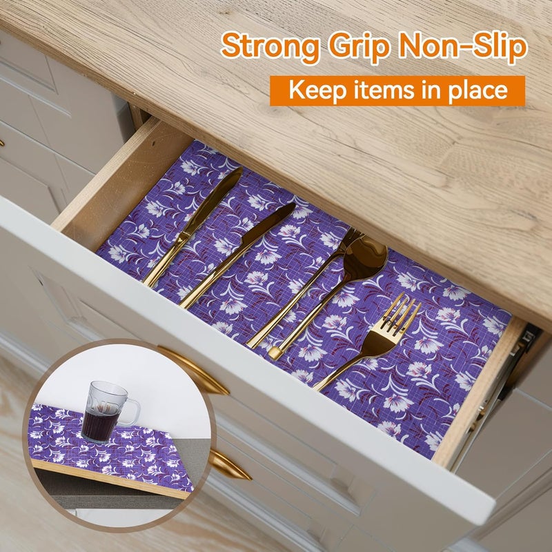 Vocal Store Anti-Slip Kitchen Cabinet Drawer Shelf Mat Liner Sheets Textured Multipurpose 5 Meter Roll, Purple - CDOJ9-P09-5M - Image 2