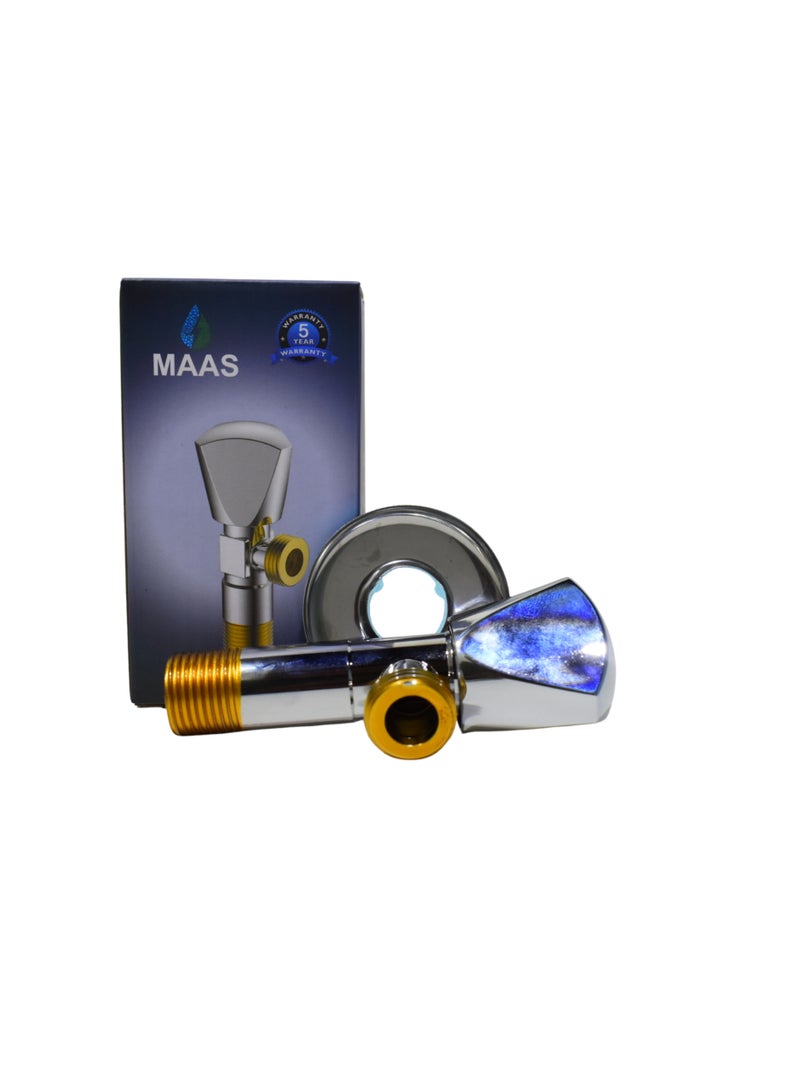 MAAS 1/2 Inch Chrome-Plated Angle Valve - Image 2
