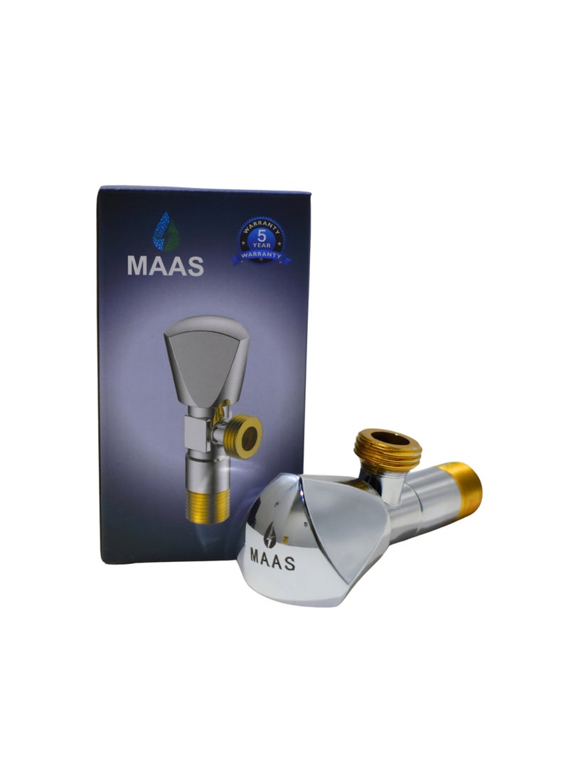 MAAS 1/2 Inch Chrome-Plated Angle Valve - Image 3