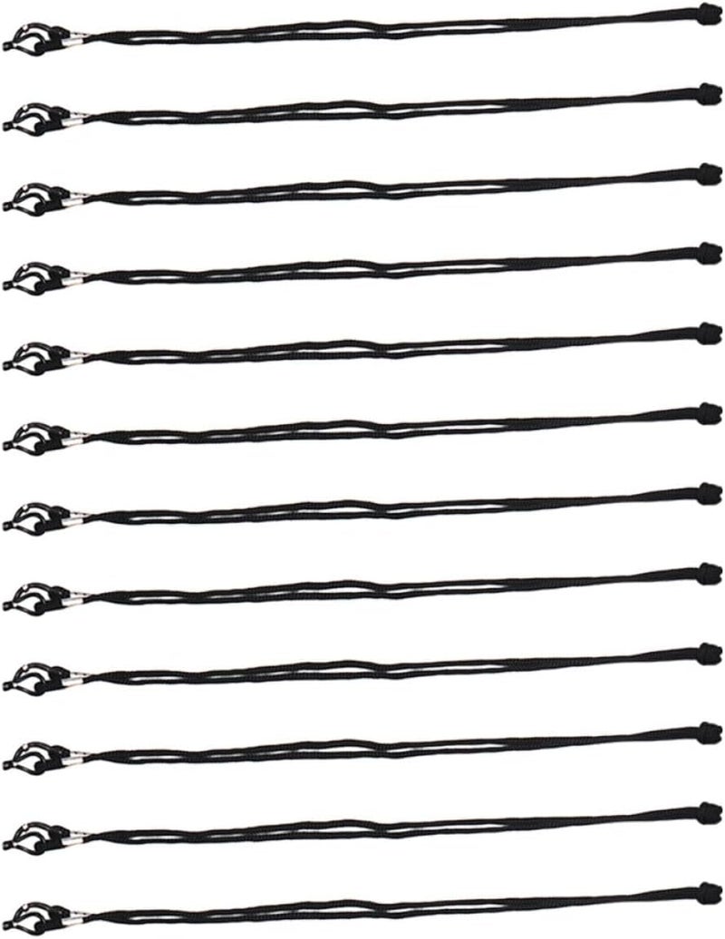 VILLCASE 24pcs Black Nylon Eyeglass Holder Strap Anti-slip Glasses Rope Eyeglasses Lanyard for Outdoor Sports and Daily Use - Image 1