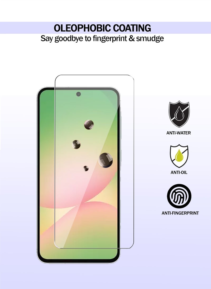 Samsung Galaxy A56 5G Tempered Glass Screen Protector - High Transparency, Delicate Touch, Anti-Explosion, Smooth Arc Edges, Easy Installation, Screen Protector for  Samsung Galaxy A56 - Image 4
