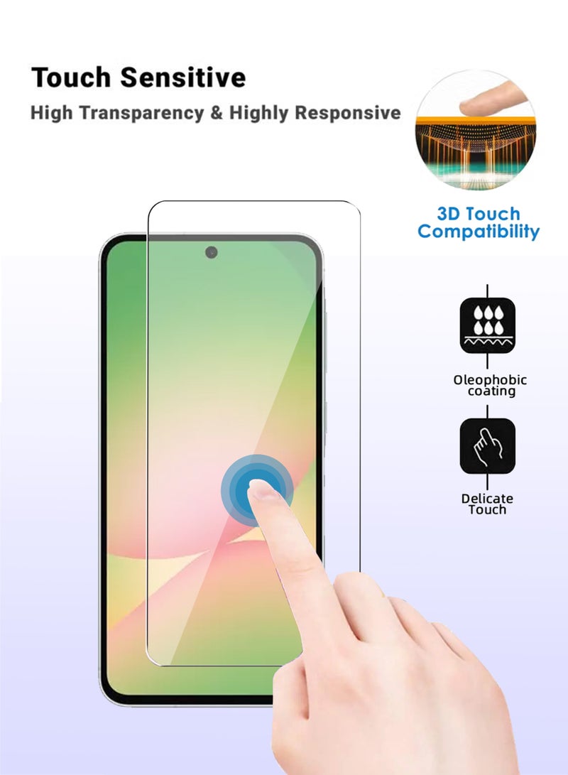 Samsung Galaxy A56 5G Tempered Glass Screen Protector - High Transparency, Delicate Touch, Anti-Explosion, Smooth Arc Edges, Easy Installation, Screen Protector for  Samsung Galaxy A56 - Image 3
